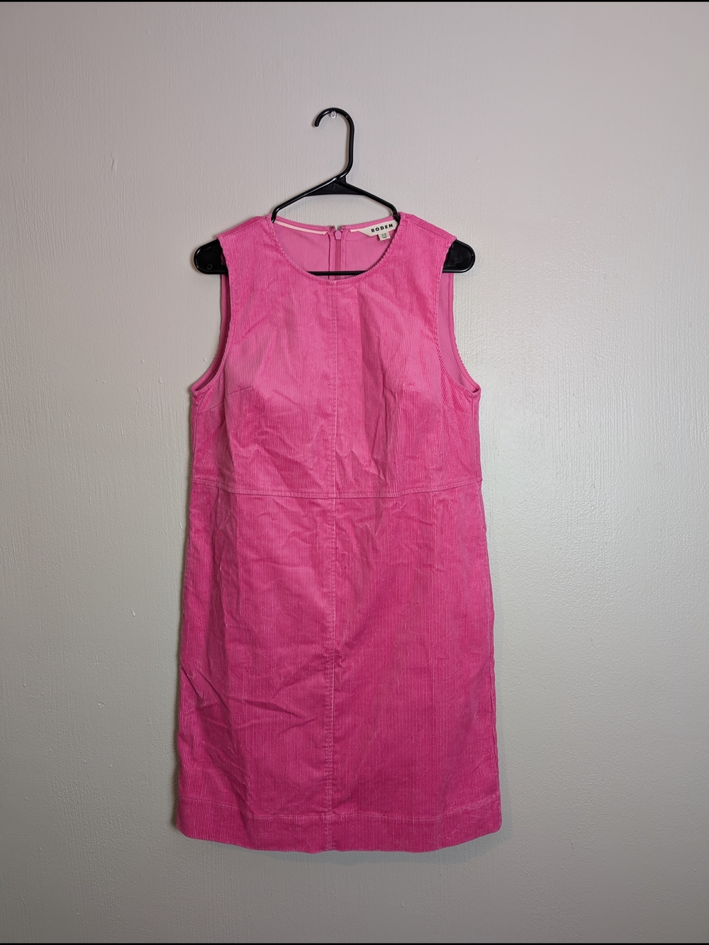 Boden Pink Sleeveless Corduroy Mini Dress